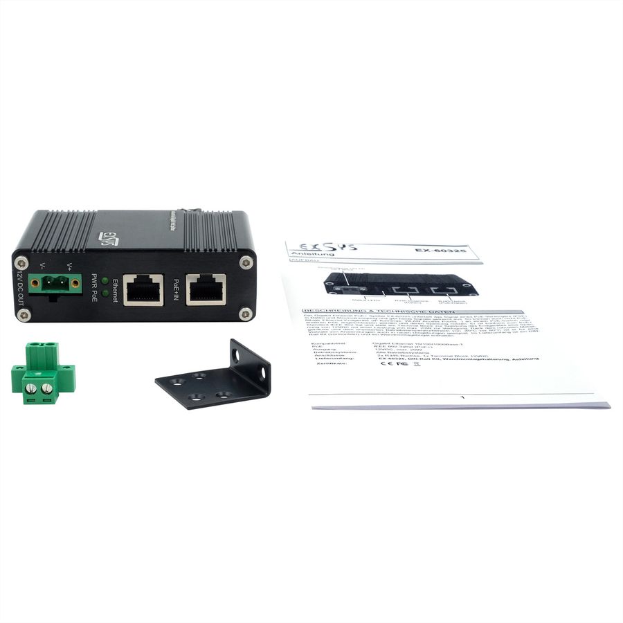 EXSYS EX-60325 10/100/1000 PoE+ Splitter