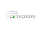 BACHMANN 19" 1HE 7xCEE7/3 1xSPD-Plus 1xSchalter 2,0m CEE7/7