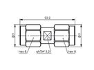TELEGÄRTNER SMA-Verbinder, Stecker/ Stecker, vergoldet