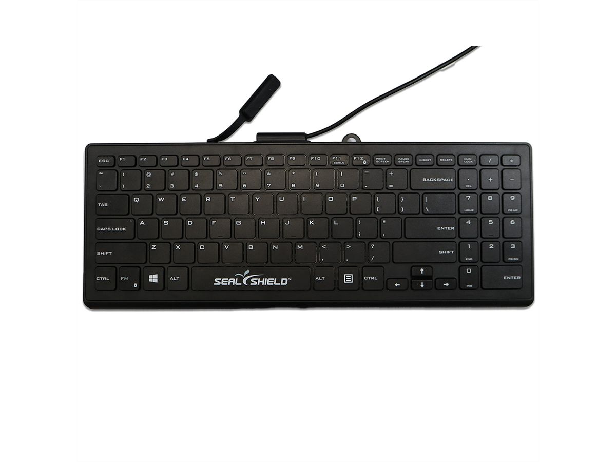 SEAL SHIELD Tastatur Cleanwipe Pro Black, SSKSV101PRO-DE