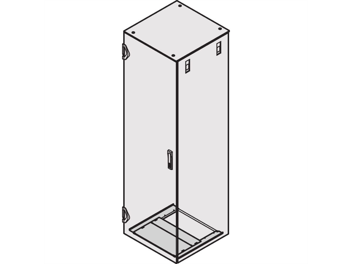SCHROFF BODENPLATTE 600B 1100T RAL7021