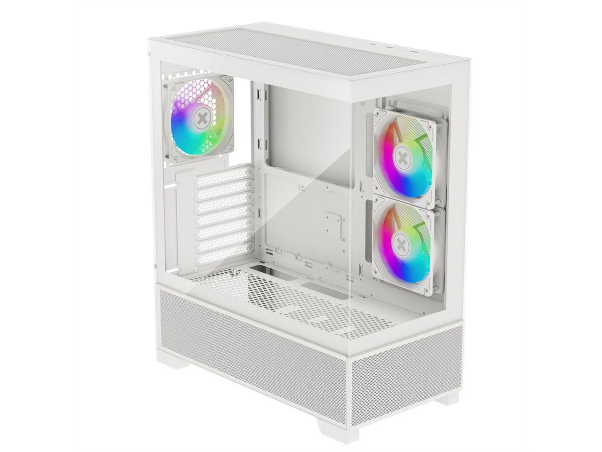 XILENCE Xilent Beam ATX PC Case white, X218.W.ARGB Gaming ATX PC Case weiß