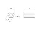 SCHROFF Abstandhalter zur Montage der PMC Mezzanine-Karten - ABSTANDHALTER GEW.B M2,5X10