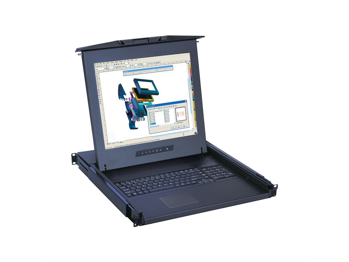 SCHROFF MONITOR/TASTAT.EINSCHUB 1HE FR STD