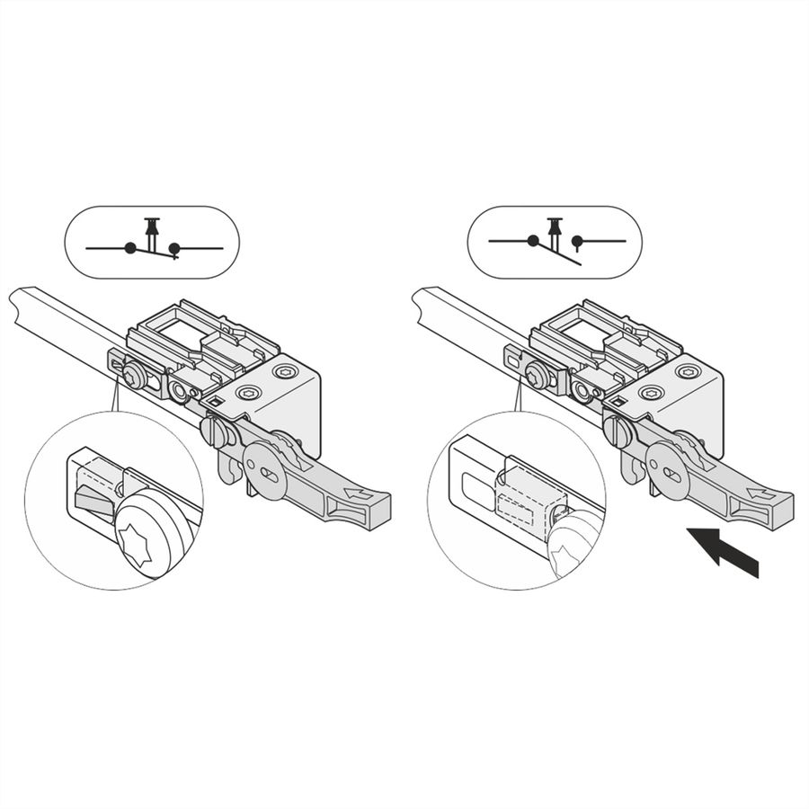 SCHROFF Mikroschalter, Öffner, für AdvancedMC- Carrier (Compact- und Full-size-Module) - MIKROSCHALT.CARRIER NC 10STK