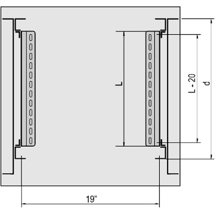 SCHROFF Gleitschiene - GLEITSCHIENEN SATZ 900T 10ST