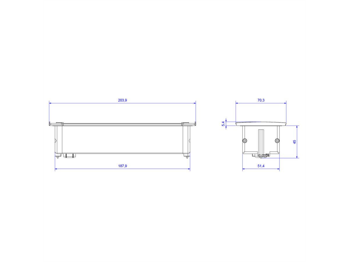 BACHMANN KAPSA Small 2x Schutzkontakt 1x USB Charger, GST18-Stecker