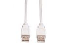 VALUE USB 2.0 Kabel, Typ A-A, weiß, 3 m