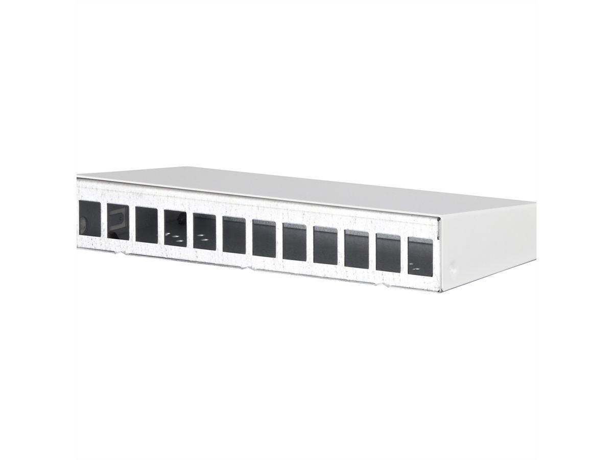 METZ CONNECT Keystone AP-Gehäuse 12 Port reinweiß RAL9010