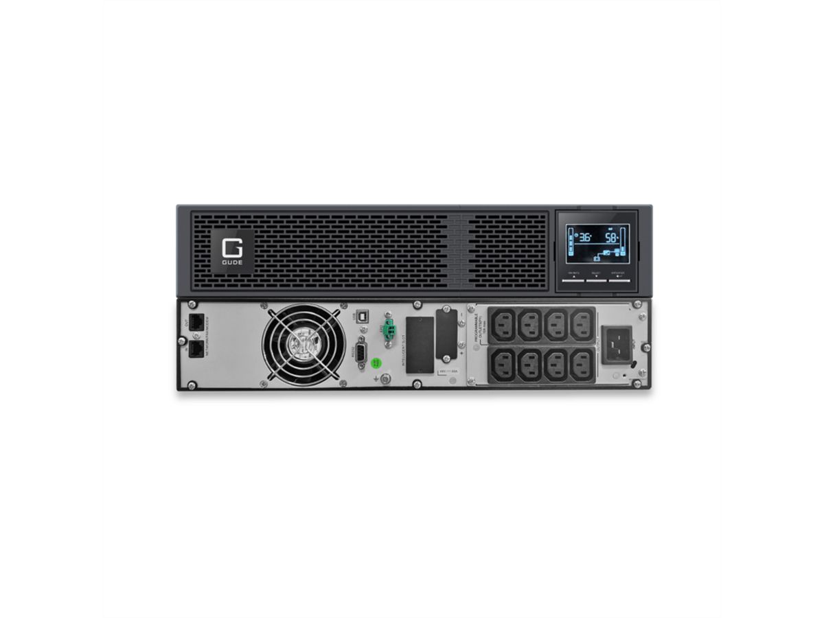 GUDE EPB 8810-2 USV 2000VA UPS Backup Tower/RM, schwarz