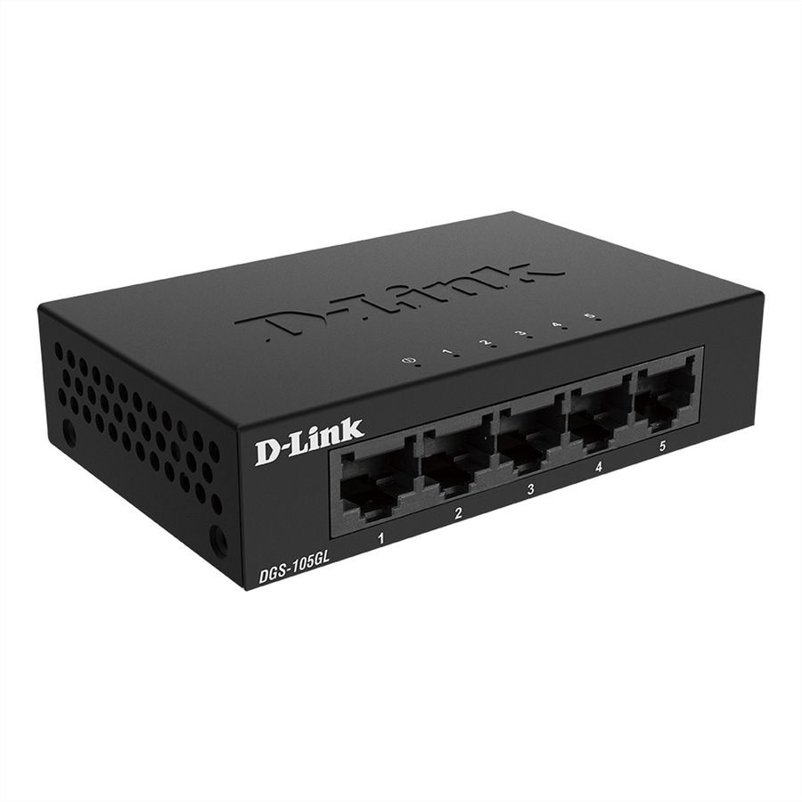 D-Link DGS-105GL/E 5-Port Gigabit Switch Light, Layer2 ohne IGMP