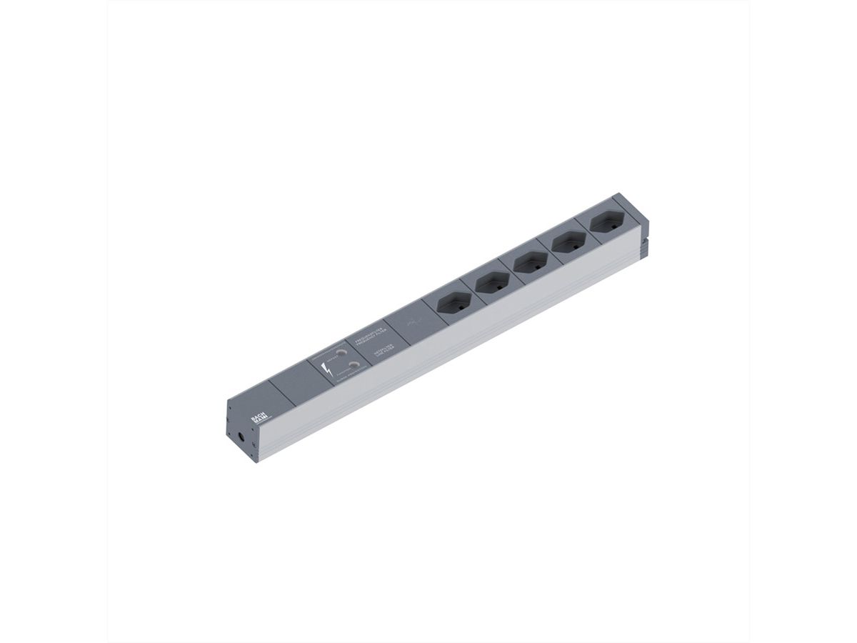 BACHMANN 19" Steckdosenleiste GVS, 5xT13 Buchsen