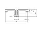 SCHROFF Modulschienen hinten, Typ AB, für Rear I/O Kartenführungen - MODULSCHIENE AB 1MT