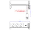 BACHMANN DESK2 white 3xP40 0,2m GST18 RAL9010