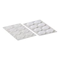 VELCRO® Klettpunkte Selbstklebend, Haken & Flausch 16mm x 16 sets Weiß