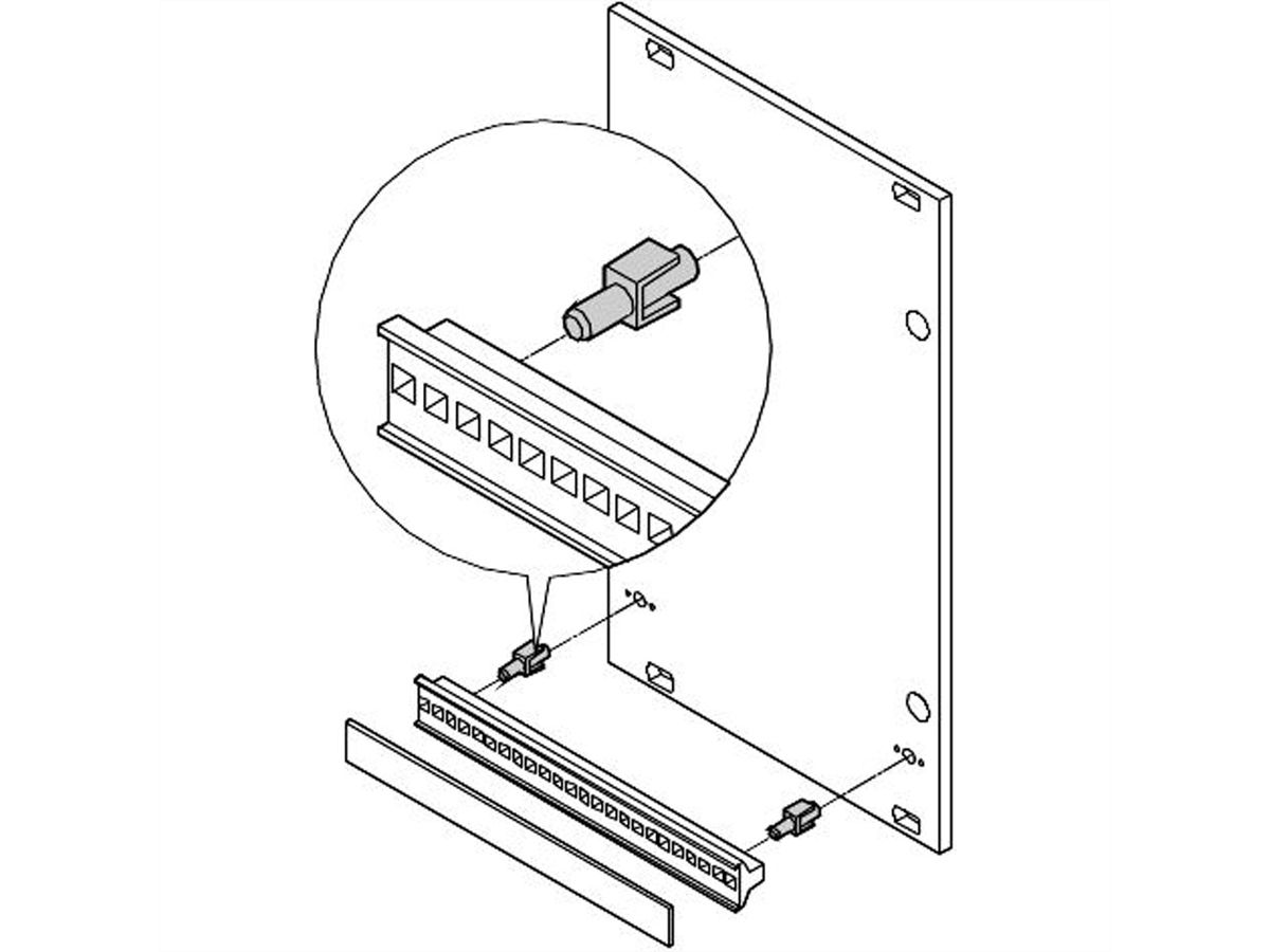 SCHROFF Fixierclip für Kunststoffgriff in Trapezform - NTS FIXIERCLIPS 100STK
