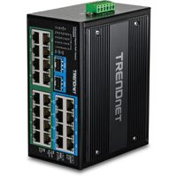 TRENDnet TI-PG262 DIN-Rail Switch, 26-Port gehärteter Industrial Gigabit PoE+