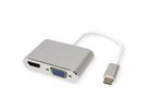 ROLINE Display Adapter USB Typ C - VGA + HDMI