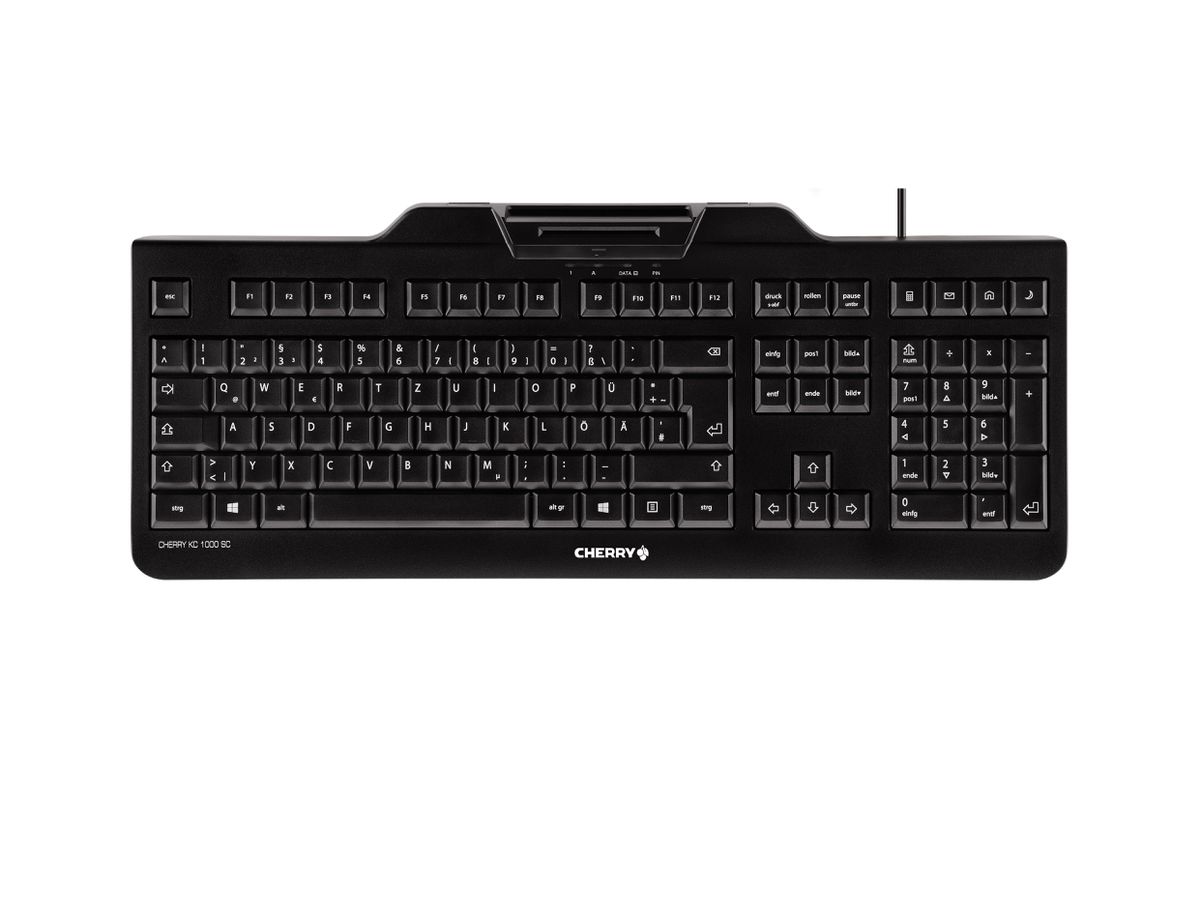 CHERRY KC 1000 SC USB QWERTY US Englisch Schwarz