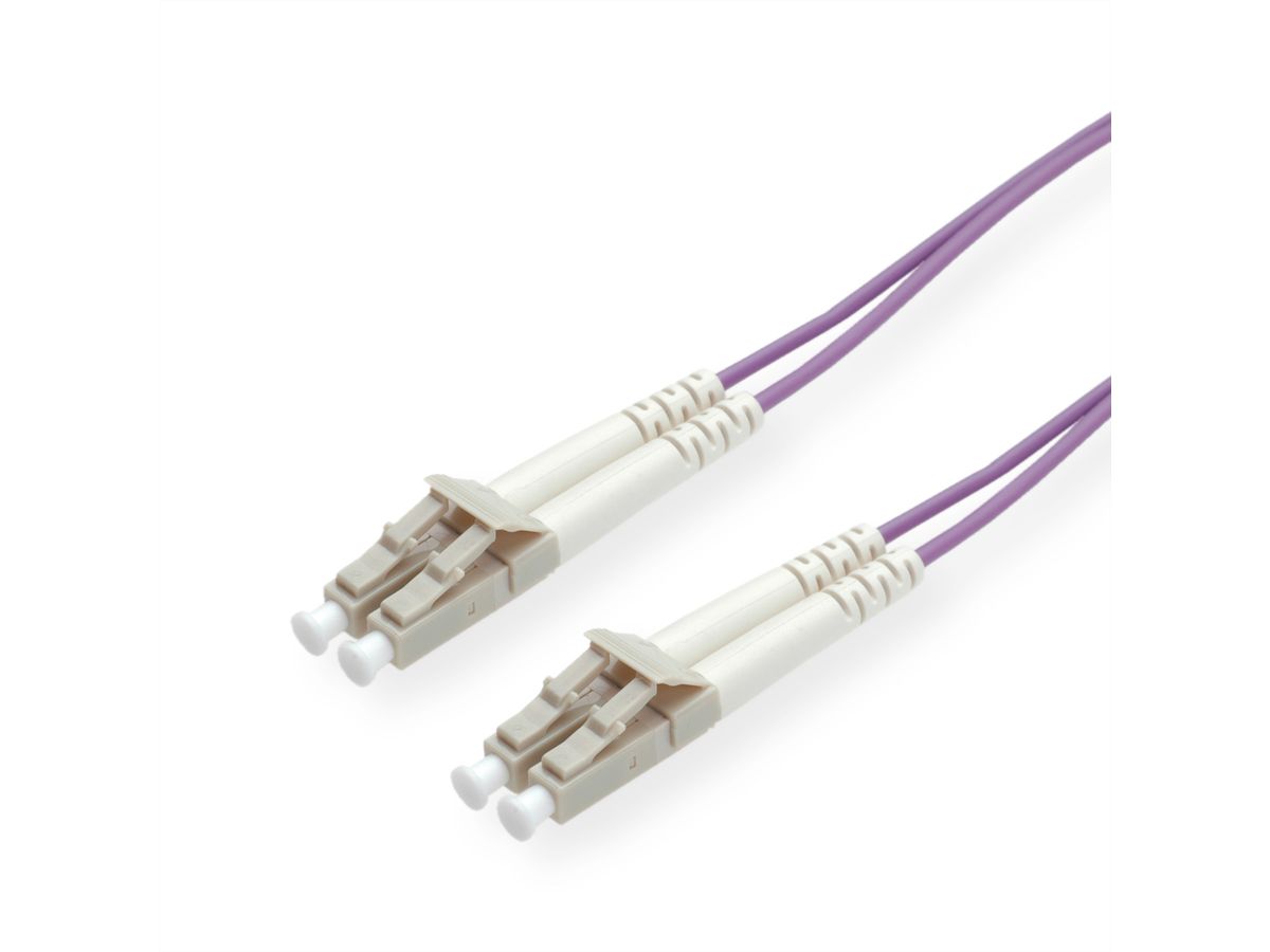 ROLINE LWL-Kabel 50/125µm OM4, LC/LC, violett, 3 m