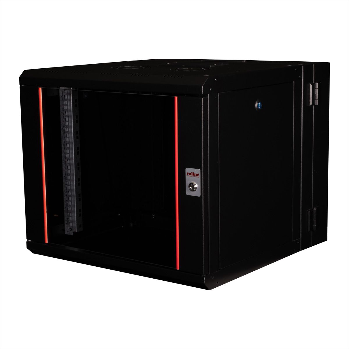 ROLINE 19-Zoll Wandgehäuse Pro 9 HE, 600x600 BxT zweiteilig schwenkbar schwarz