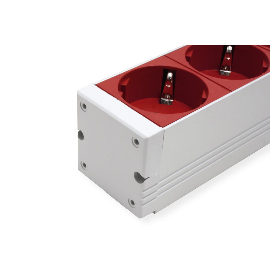 BACHMANN 19" Steckdosenleiste 9x Schutzkontakt C20-Stecker, silberfarben
