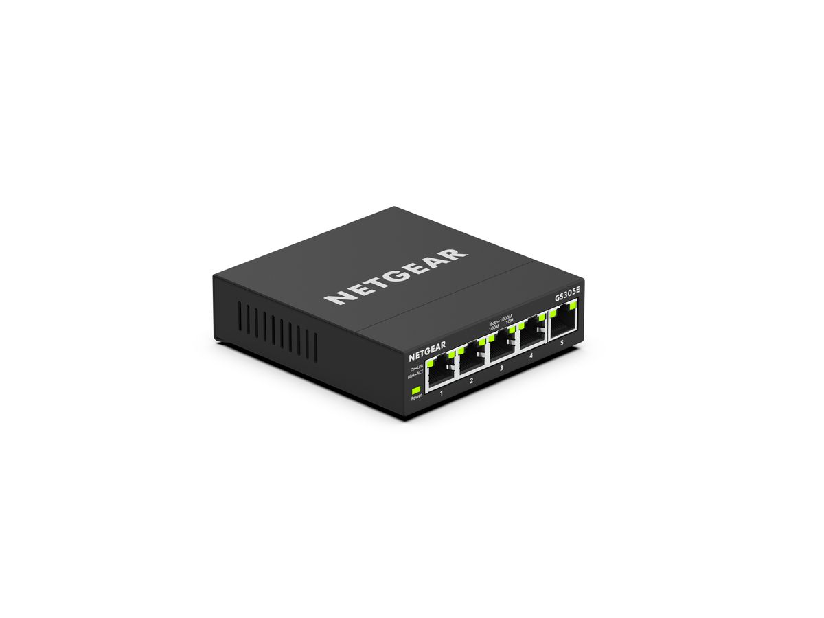 Netgear GS305E Managed Gigabit Ethernet (10/100/1000) Schwarz