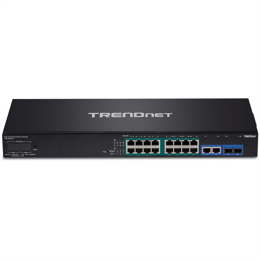 TRENDnet TPE-3018LS 18-Port Gigabit PoE+ Smart Surveillance Switch