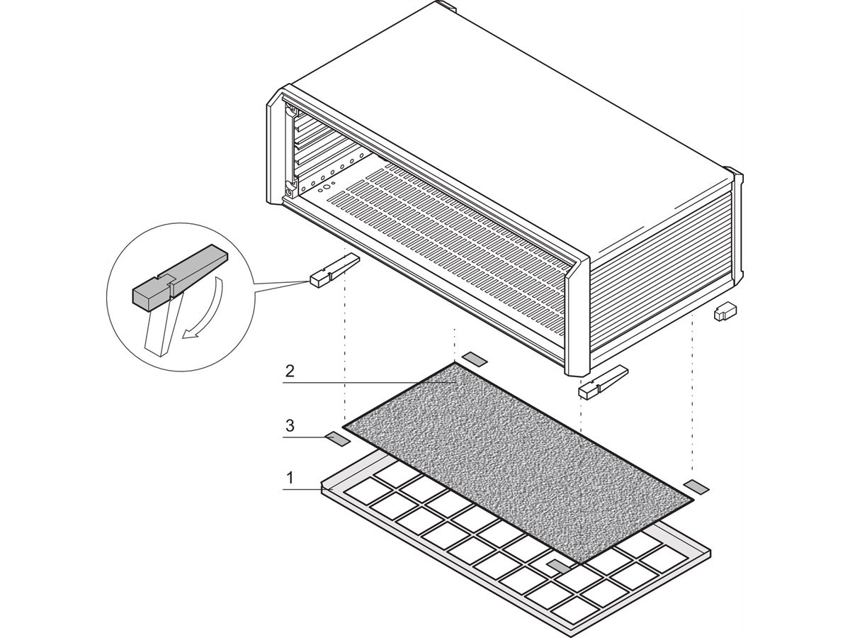 SCHROFF Luftfilter - LUFTFILTER 42TE PROPAC/PRO