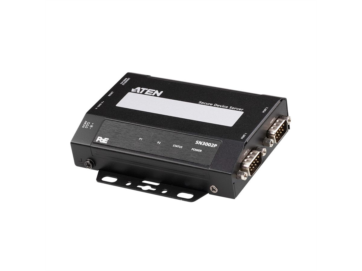 ATEN SN3002P 2-Port RS-232 Secure Device Server PoE