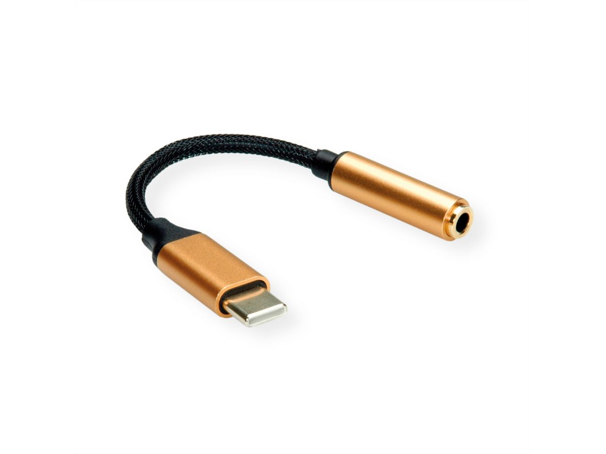 ROLINE GOLD Adapter USB Typ C - 3,5mm Audio, ST/BU, 0,13 m