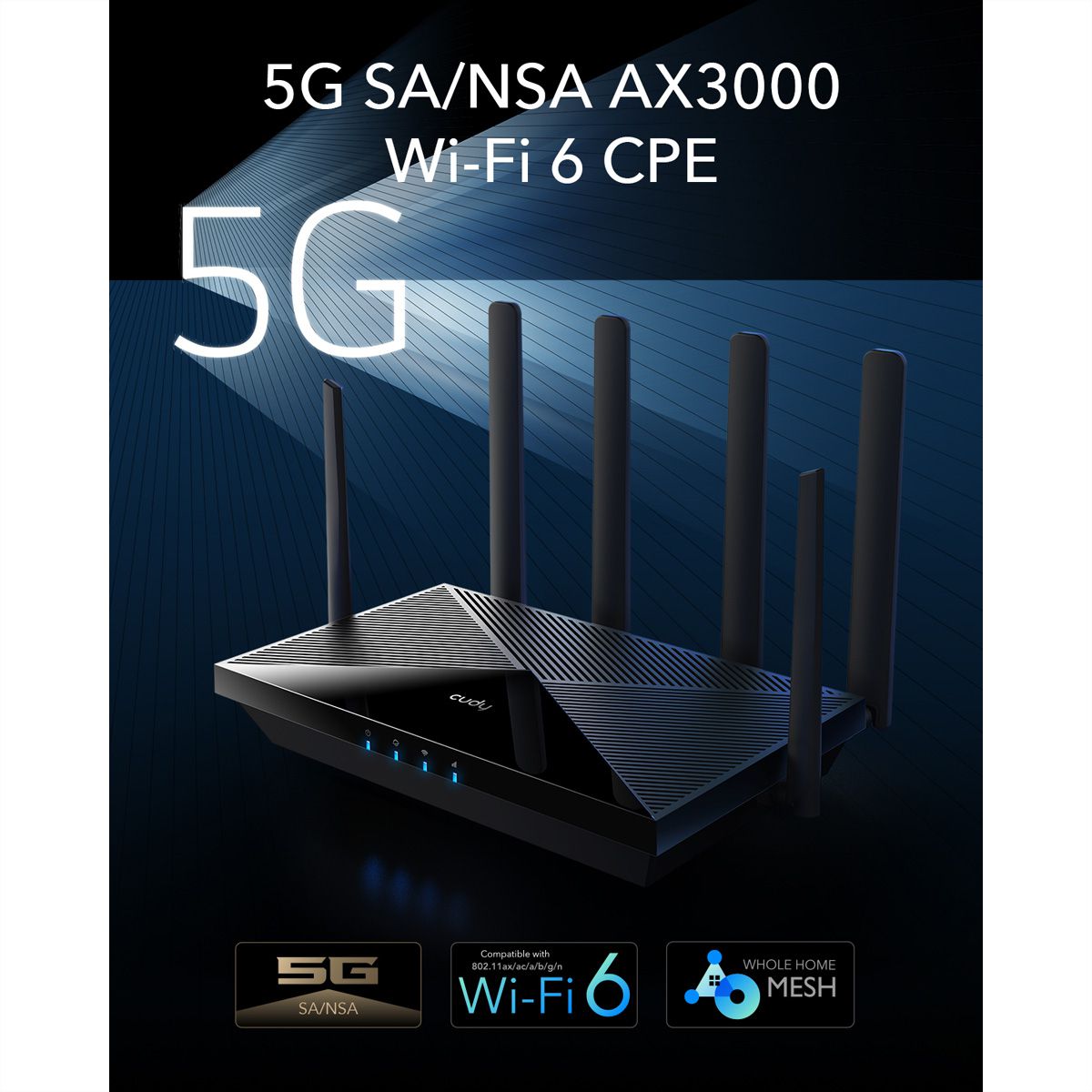 CUDY P5_EU AX3000 Wi-Fi 6 5G Mesh Router Gigabit