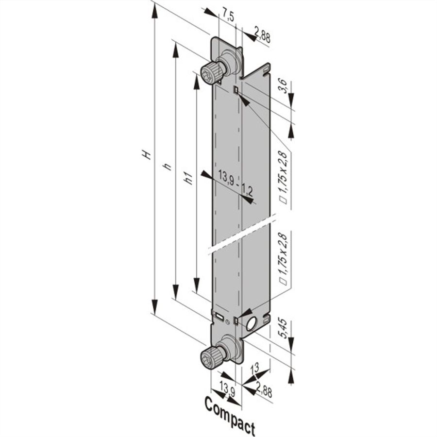 SCHROFF Modul mit Pull-Griff-Mechanik, Ruggedized - AMC MODUL C D RUG