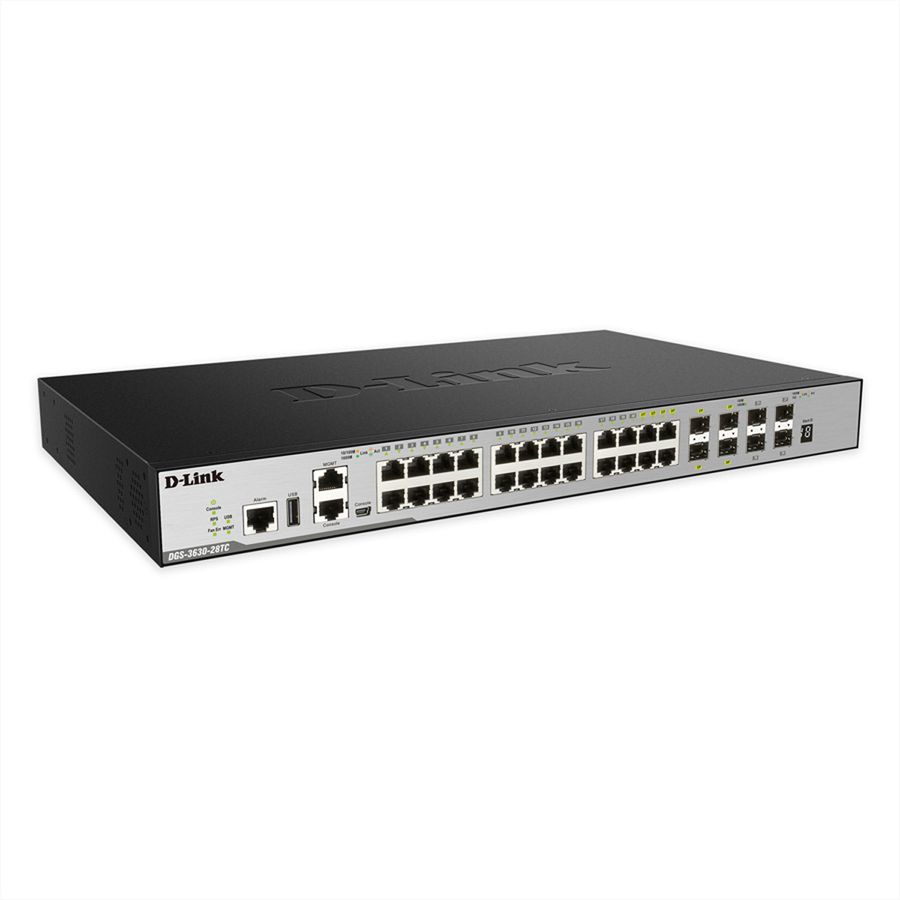 D-Link DGS-3630-28TC/SI/E 28-Port Layer 3 Gigabit Stack Switch (SI)