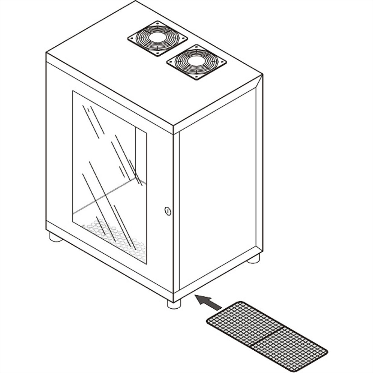 SCHROFF Luftfilter für 10" Wandgehäuse - FILTERHALTER SATZ EPCASE 10"