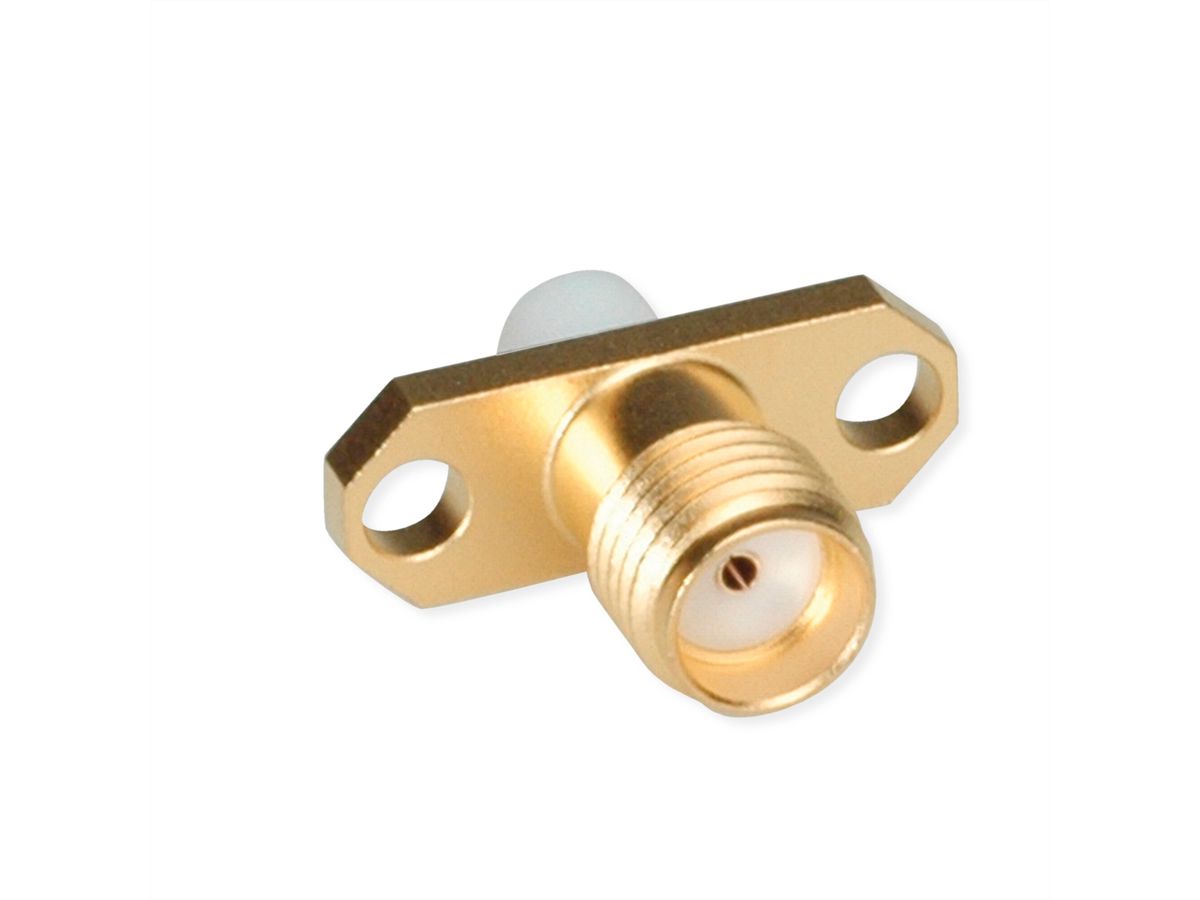 TELEGÄRTNER SMA-Einbaubuchse mit Flansch, vergoldet