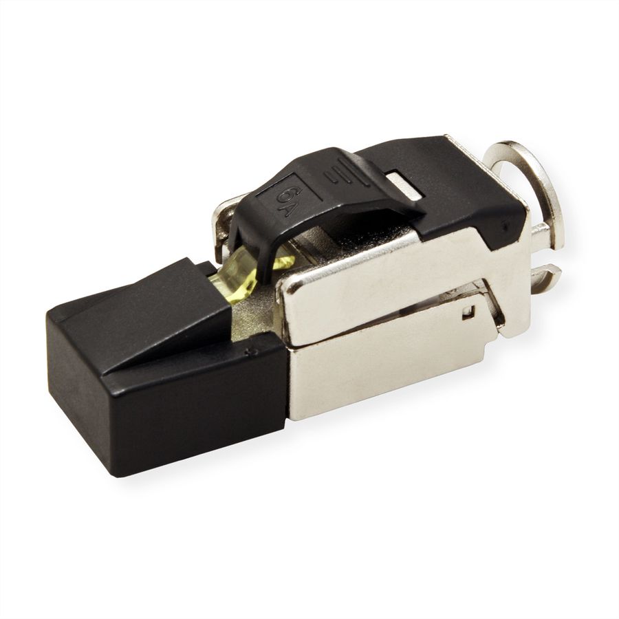 ROLINE feldkonfektionierbarer RJ-45 Stecker Cat.6A (Class EA), STP, silberfarben