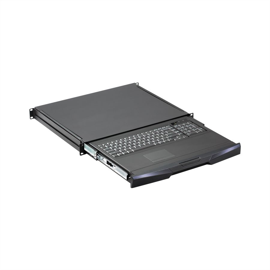 SCHROFF TASTATURSCHUBF. 1HE DE RAL9005 AUSZUG