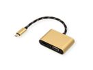 ROLINE GOLD Display Adapter USB Typ C - VGA + HDMI