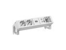 BACHMANN DESK2 white 2xP40 1xSchalter 1xUSB A/C 22W 1xCM 0,2m GST18