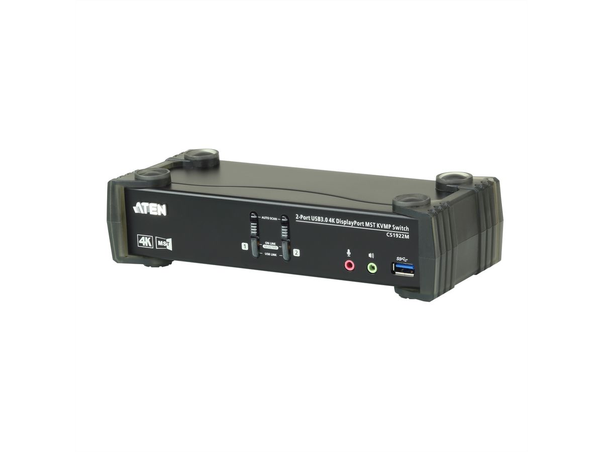 ATEN CS1922M 2-Port USB 3.0 4K DisplayPort MST KVM Switch