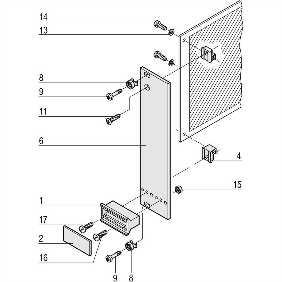 SCHROFF Steckbaugruppe mit starrem Griff in Trapezform - STECKBAUGRUPPE 6HE 7TE EL/C