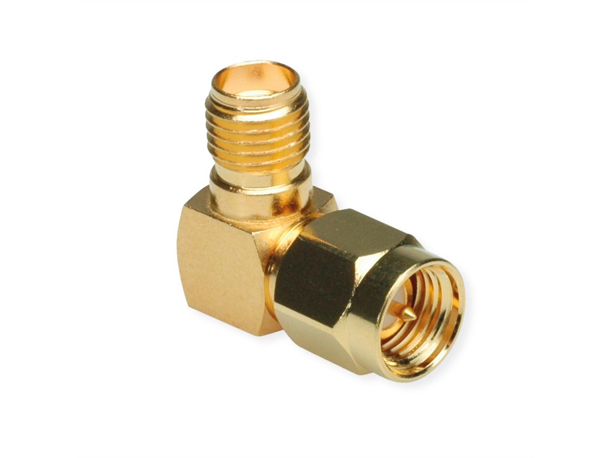 TELEGÄRTNER SMA-Verbinder, Stecker/Buchse, gewinkelt, vergoldet