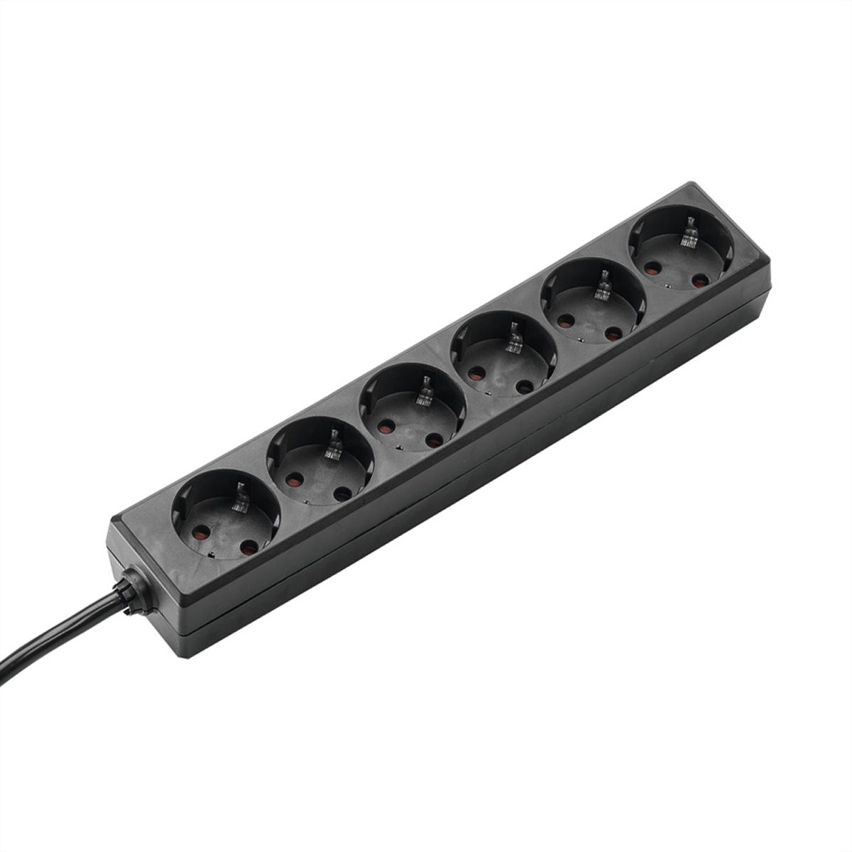 BACHMANN SELLY Steckdosenleiste 6x Schutzkontakt, schwarz, 1,5 m
