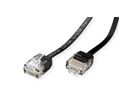ROLINE UTP Patchkabel Kat.6A (Class EA), extra-flach, schwarz, 0,5 m