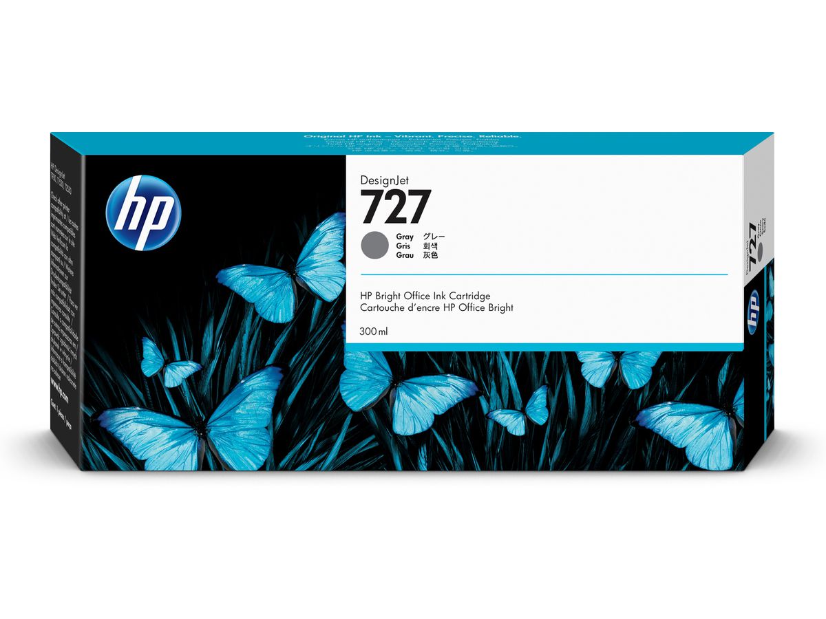 HP 727 Grau DesignJet Tintenpatrone, 300 ml