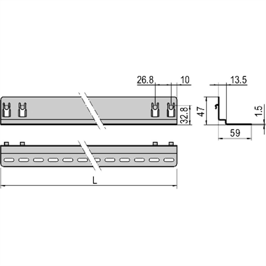 SCHROFF Gleitschiene 25 kg - GLEITSCHIENENSATZ 700T