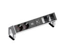 BACHMANN DESK2 2x Schutzkontakt 1x USB-Charger 2x ABD, GST18 Inox