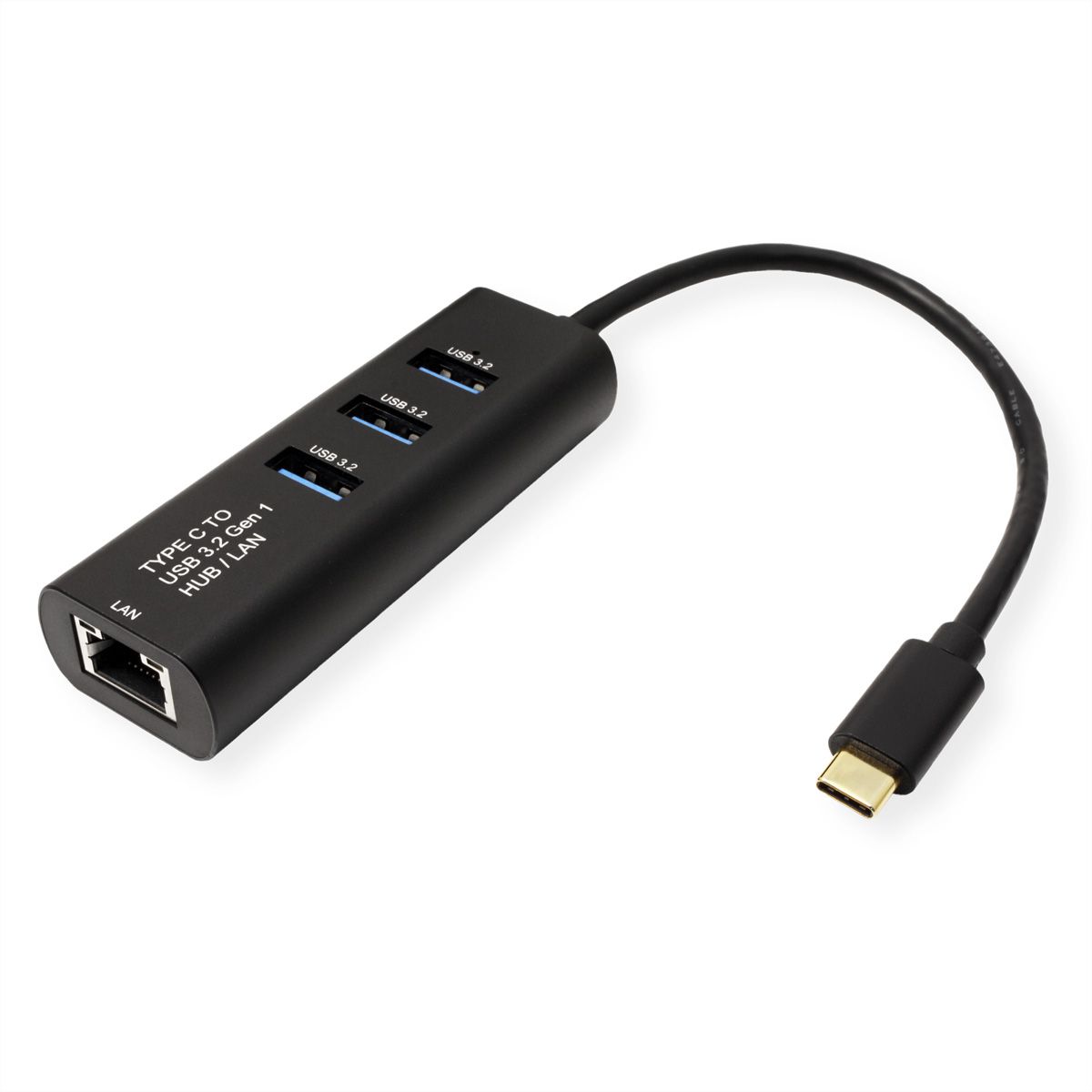STANDARD USB-C zu Gigabit Ethernet Konverter + Hub 3x