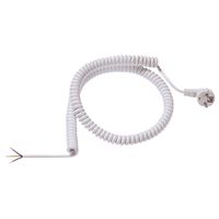 BACHMANN Wendelleitung 1-4m weiss, H05VV-F 3G1,5mm² AEH/CEE7/7